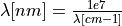 \lambda [nm] = \frac{1e7}{\lambda[cm-1]}
